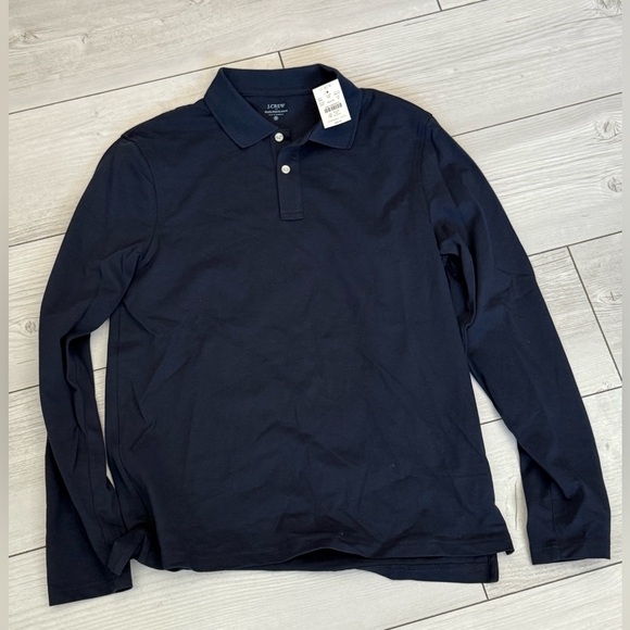 NWT- J. Crew- Long-sleeve flex piqué polo- Size Medium - Picture 2 of 2
